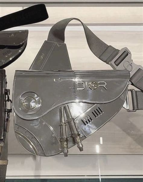 dior hajime sorayama saddle bag|Christian Dior Silver And Gold Metal Sorayama Saddle Bag, 2019 .